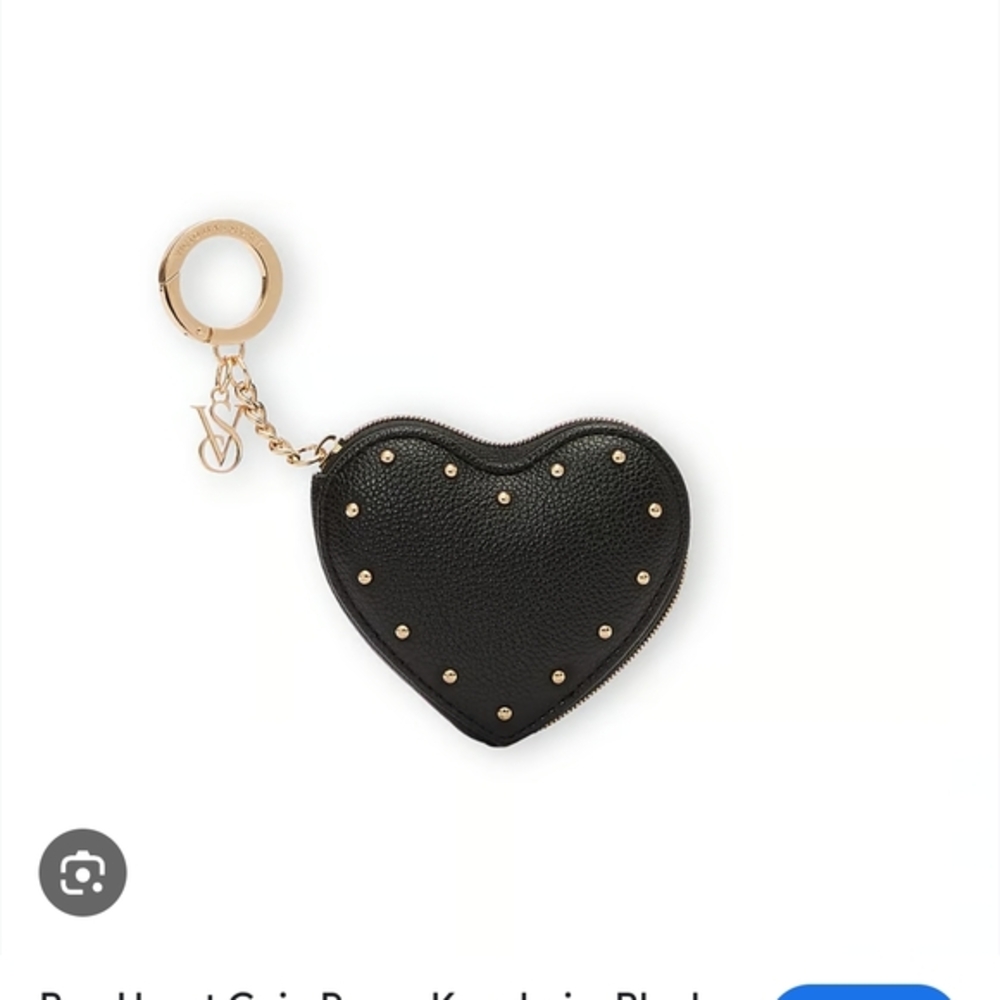 Heart-Shaped Black Keychain by Victoria Secret